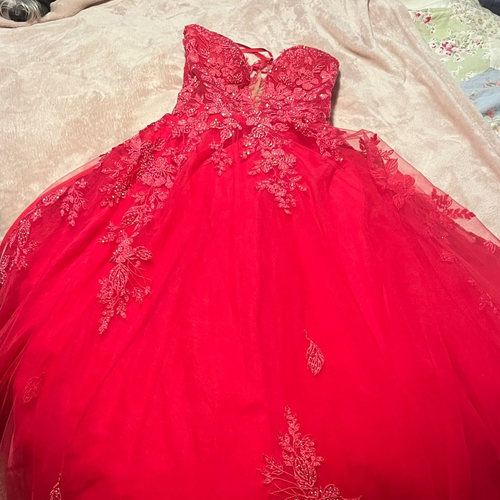 La Femme pink Backless Dress